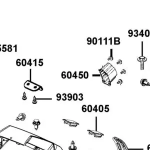 60450-AEE9-M00-N1R COVER SHIFT LEVER (Black) — diagram cutout