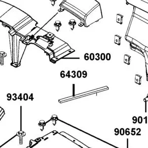 64309-AEE9-M00 SPONGE FRONT HOOD — diagram cutout