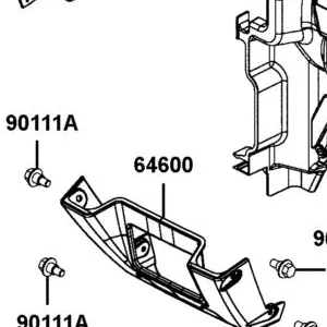 64600-ALE8-E00-N1R PLATE SKID (Black) — diagram cutout