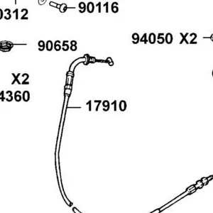 17910-LKM8-700 CABLE COMP THROT — diagram cutout