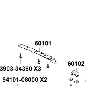 60101-LKM8-900-N1R PANEL SPLASH (Black) — diagram cutout