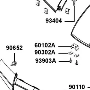 60102-LKM8-900 CLIP FENDER — diagram cutout
