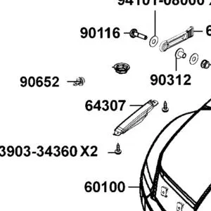 64307-LKM8-900-N1R TRIM R FRONT (Black) — diagram cutout