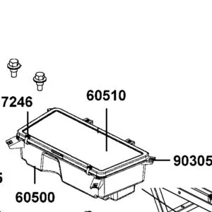 60510-ALE8-E00-N1R CAP LUGGAGE BOX (Black) — diagram cutout