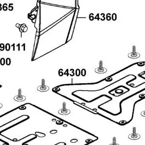 64300-ALE8-E00-N1R PLATE SKID (Black) — diagram cutout