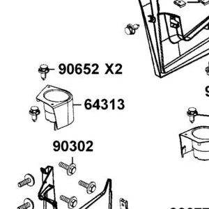 64313-ALE8-E00-N1R HOLDER RH DRINK (Black) — diagram cutout