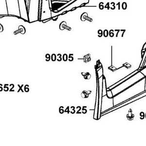 64325-ALE8-E00-N1R SIDE PANEL???LH FRONT (Black) — diagram cutout