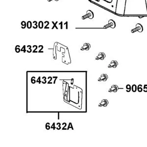 6432A-AFB9-M00 PANEL ASSY SPLASH — diagram cutout