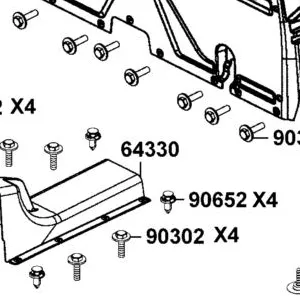 64330-ALE8-E00-N1R COVER TUNNEL (Black) — diagram cutout