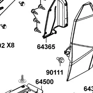 64365-ALE8-E00-N1R PANEL???RH SEAT (Black) — diagram cutout