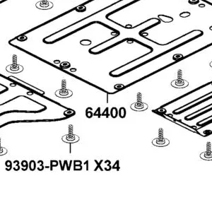 64400-ALE8-E00-N1R PLATE SKID (Black) — diagram cutout