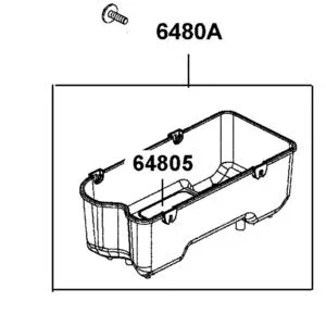 64805-ALE8-E00-N1R COVER FUEL PUMP MAINT (Black) — diagram cutout