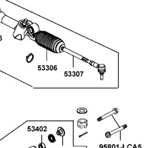 53307-ALE8-E00 TIE ROD — diagram cutout