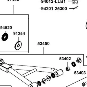 53450-ALE8-E00 A-ARM ASSY FR LOWER R — diagram cutout