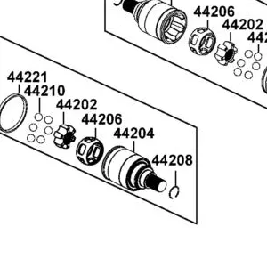 44204-ALE8-M00 INNER C.V JOINT — diagram cutout