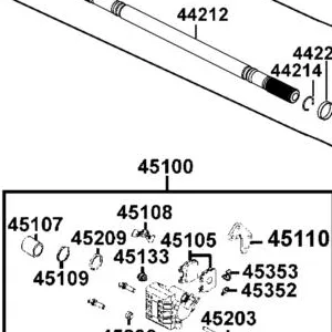 45100-AKB9-M00-NJA CALIPER ASSY FR R (Silver) — diagram cutout