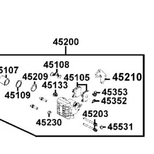 45105-AKB9-305 PAD SET — diagram cutout