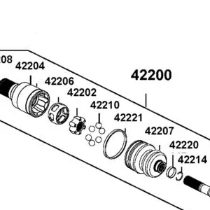 42210-ALE8-M00 BALL — diagram cutout