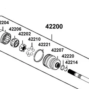 42221-ALE8-M00 CLAMP — diagram cutout