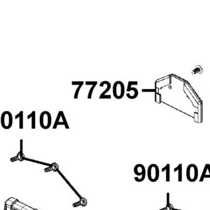 77205-ADG8-E00 RUBBER ROLL CAGE — diagram cutout