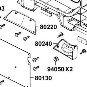 80240-ALE8-E00-N1R COVER LH REFLECTOR (Black) — diagram cutout