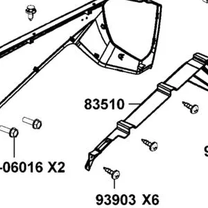 83510-ALE8-E00-N1R MOLDING RH REAR FENDER (Black) — diagram cutout