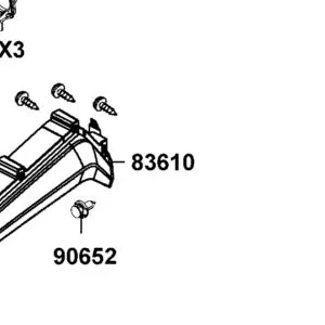 83610-ALE8-E00-N1R MOLDING LH REAR FENDER (Black) — diagram cutout