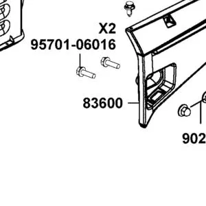 83600-ALE8-600-VEP PANELLH REAR FENDER — diagram cutout