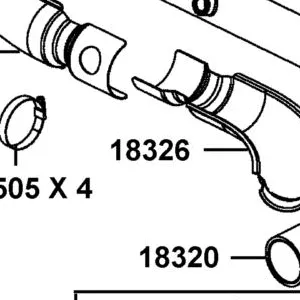 18326-LKM8-F20 PROTCTOR C EXH PIPE — diagram cutout