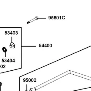 54400-LKM8-900 ARM ASSY RR R SWING UP — diagram cutout