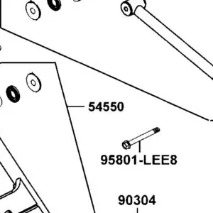 54550-LKM8-900 ARM ASSY RR L SWING LOW — diagram cutout