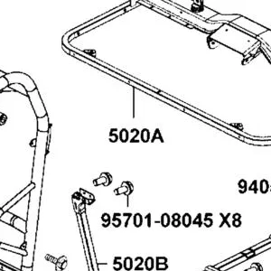 5020A-AFB9-M07 CROSS PIPE COMP. SEAT — diagram cutout