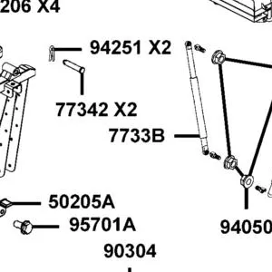 7733B-ALE8-E00 GAS DAMPER — diagram cutout
