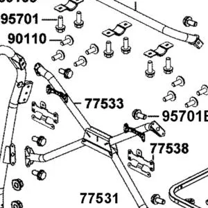 77533-ALE8-E00-MAS REAR PIPE COMP ROOF — diagram cutout