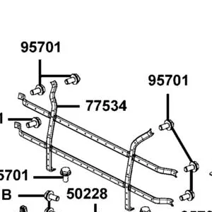 77534-ALE8-E00 CROSS BRKT. SEAT — diagram cutout