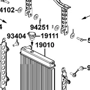 19010-LKM8-700 RADIATOR COMP — diagram cutout