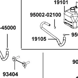 19105-ALE8-E00 HOSE ASSY WATER — diagram cutout