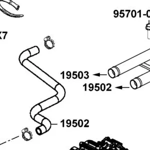 19503-ALE8-E00 WATER HOSE RADIATOR — diagram cutout