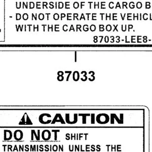 87033-LEE8-E01-T01 WARNING CARGO-PINCH POINT — diagram cutout