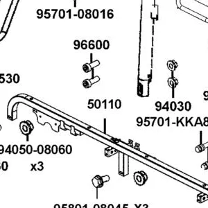 50110-LKM8-700 SUB CROSS PIPE FRAME — diagram cutout