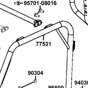 77531-AGA5-M00 L PIPE ASSY ROOF — diagram cutout