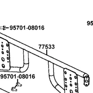 77533-LKM8-E00-MAS REAR PIPE COMP. ROOF — diagram cutout