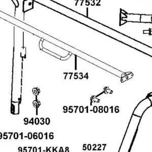 77534-LKM8-E00 CROSS PIPE COMP FR ROOF — diagram cutout