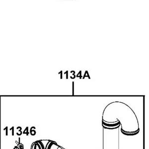1134A-LKM8-E00 DUCT A ASS L CASE — diagram cutout