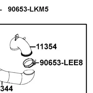 11354-LKM8-E00 CHAMBER DUCT B L COVER — diagram cutout