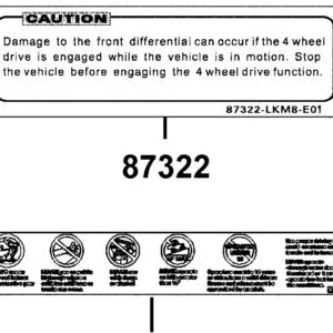 87322-LKM8-E01-T01 CAUTION SHIFT LABEL — diagram cutout