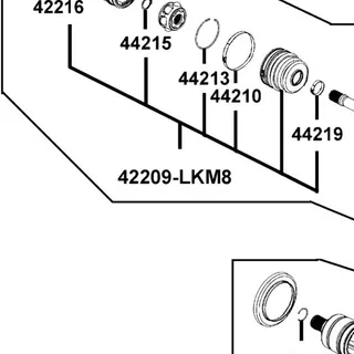 42209-LKM8-305 DIFF SIDE BOOT SERVICE KIT — diagram cutout