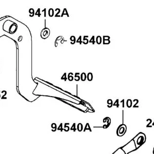 46500-ZWA2-E00 PEDAL BRAKE — diagram cutout