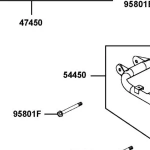54450-ALE8-E00 ARM ASSY RR R SWING LOW — diagram cutout