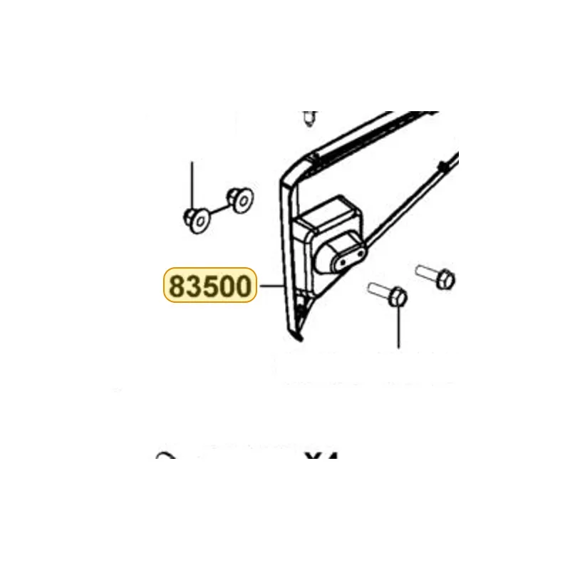 83500-ALE8-E00-HGR PANEL RH REAR FENDER — diagram cutout